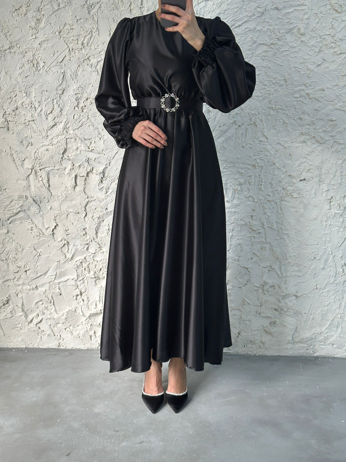 Black Diamond Buckle Dress
