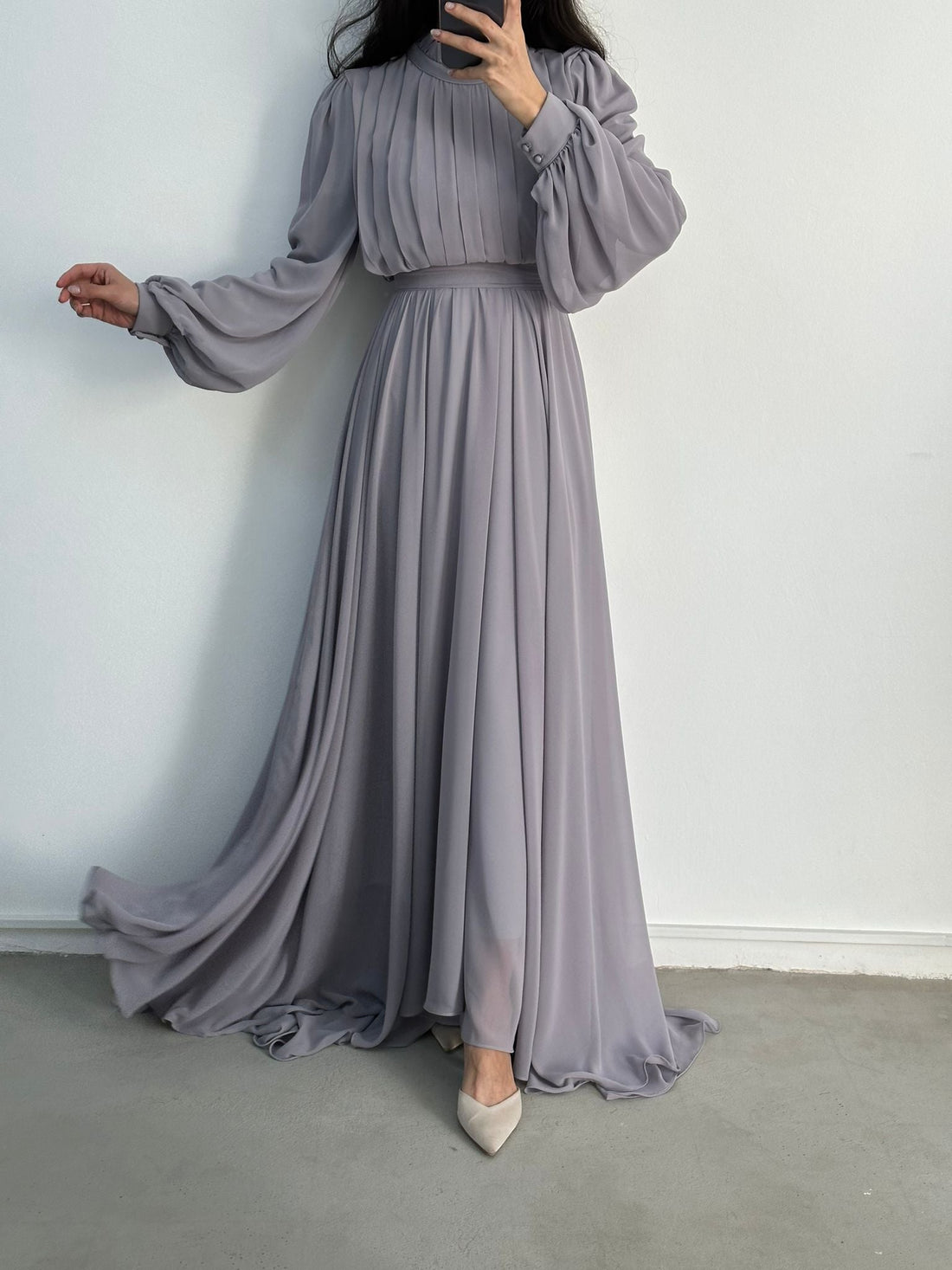 Purple Straight Flow Dress